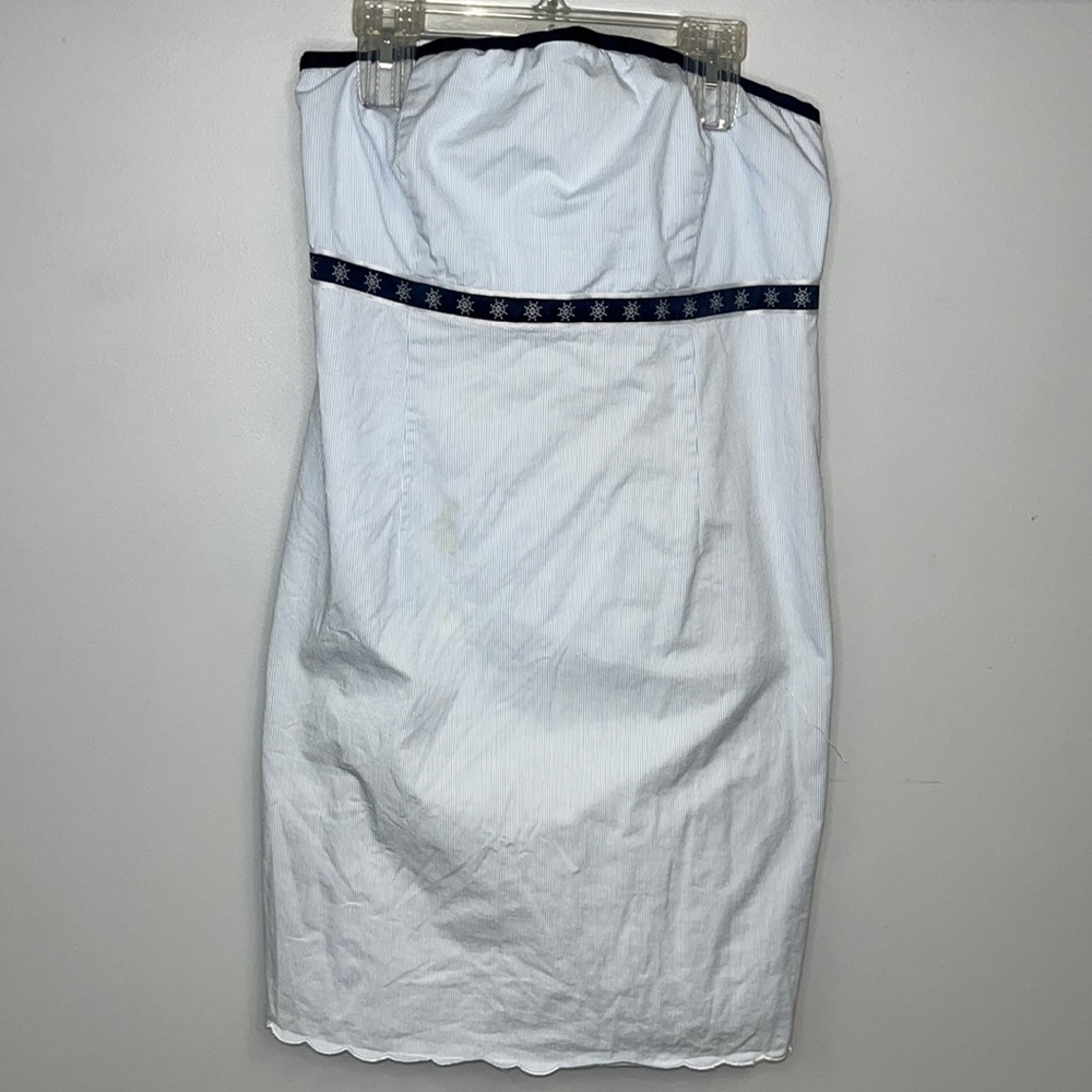 Vineyard Vines strapless pinstripe dress